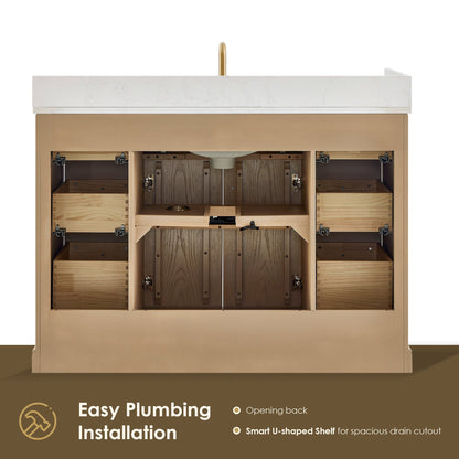 Altair Designs Barnett 36"/48"/60“/72" single/double vanity with top - 589036-NK-GW-NM