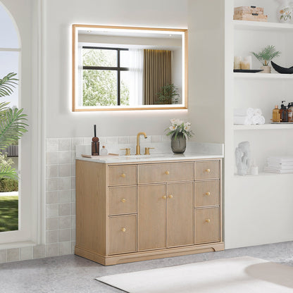 Altair Designs Barnett 36"/48"/60“/72" single/double vanity with top - 589036-NK-GW-NM