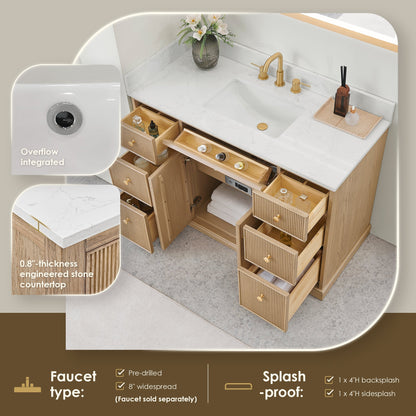 Altair Designs Barnett 36"/48"/60“/72" single/double vanity with top - 589036-NK-GW-NM