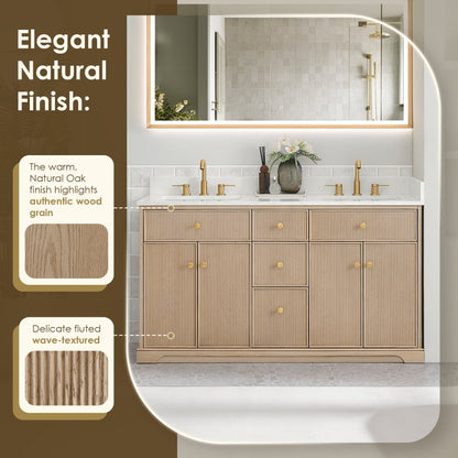 Altair Designs Barnett 36"/48"/60“/72" single/double vanity with top - 589036-NK-GW-NM