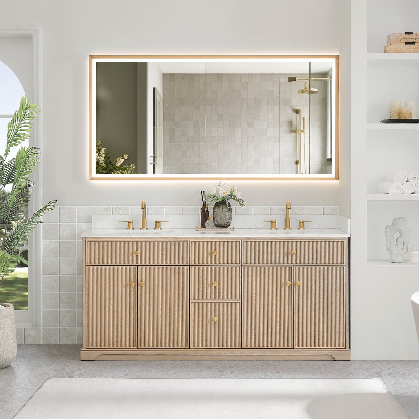 Altair Designs Barnett 36"/48"/60“/72" single/double vanity with top - 589036-NK-GW-NM