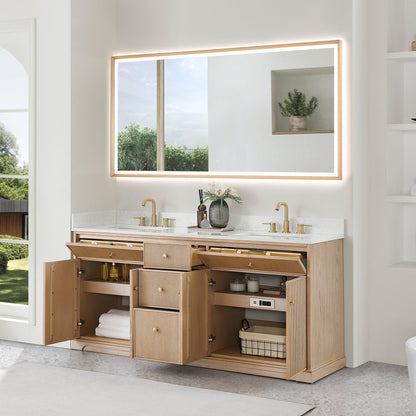 Altair Designs Barnett 36"/48"/60“/72" single/double vanity with top - 589036-NK-GW-NM