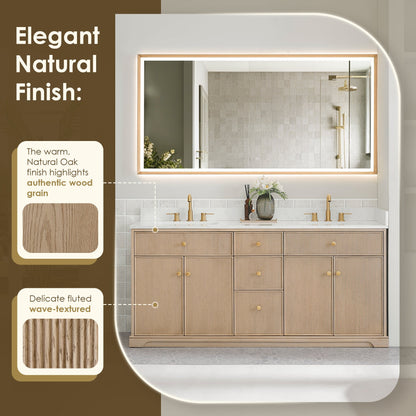 Altair Designs Barnett 36"/48"/60“/72" single/double vanity with top - 589036-NK-GW-NM