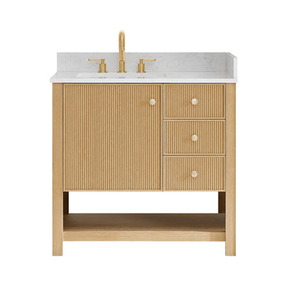 Altair Designs Cecil 36"/48"/60"/72" single/double vanity with top - 590036-WO-GW-NM