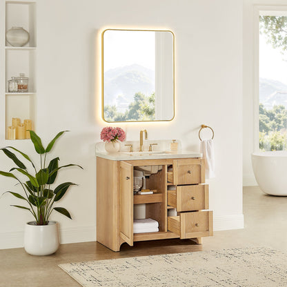 Altair Designs Milner 36"/48"/60"/72" single/double vanity with top - 591036-BA-GW-NM