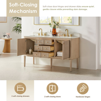 Altair Designs Blaise 48"/54"/60"/72" single/double vanity with top - 593048-LA-GW-NM