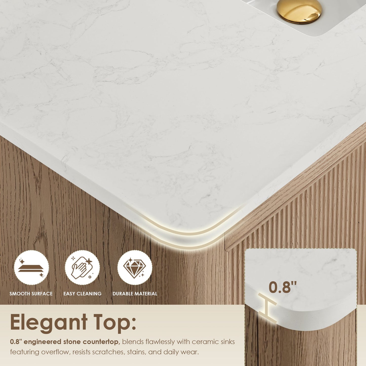 Altair Designs Blaise 48"/54"/60"/72" single/double vanity with top - 593048-LA-GW-NM