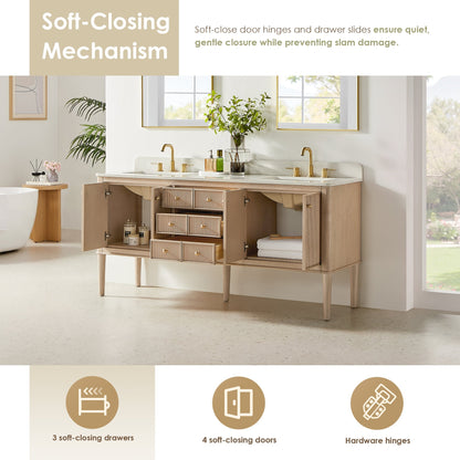 Altair Designs Blaise 48"/54"/60"/72" single/double vanity with top - 593048-LA-GW-NM