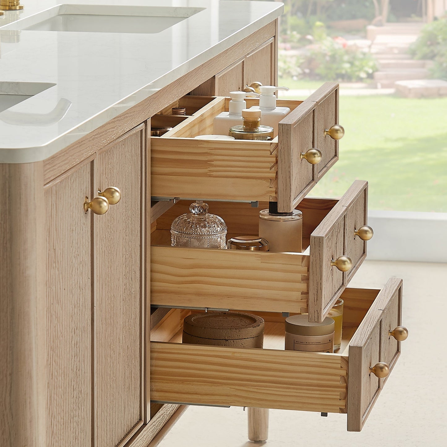 Altair Designs Blaise 48"/54"/60"/72" single/double vanity with top - 593048-LA-GW-NM