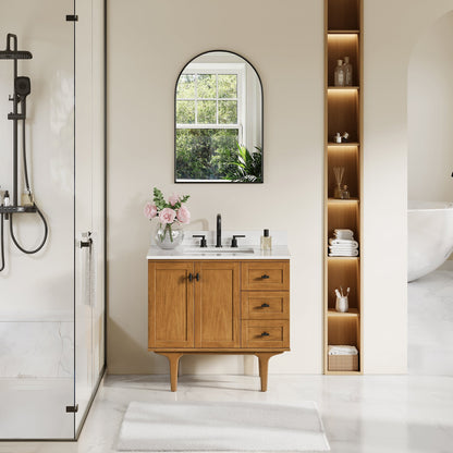 Altair Designs Orasia 36"/48"/60"/72" single/double vanity with top - 595036-MB-CMQ-NM