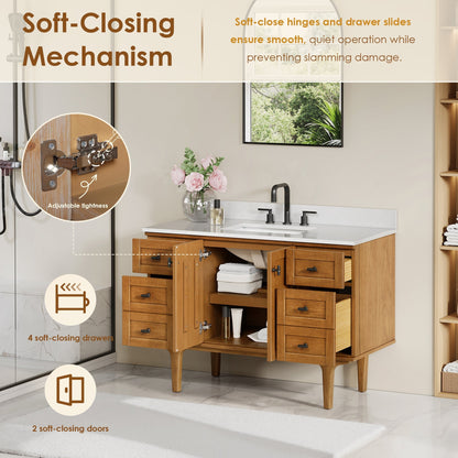Altair Designs Orasia 36"/48"/60"/72" single/double vanity with top - 595036-MB-CMQ-NM
