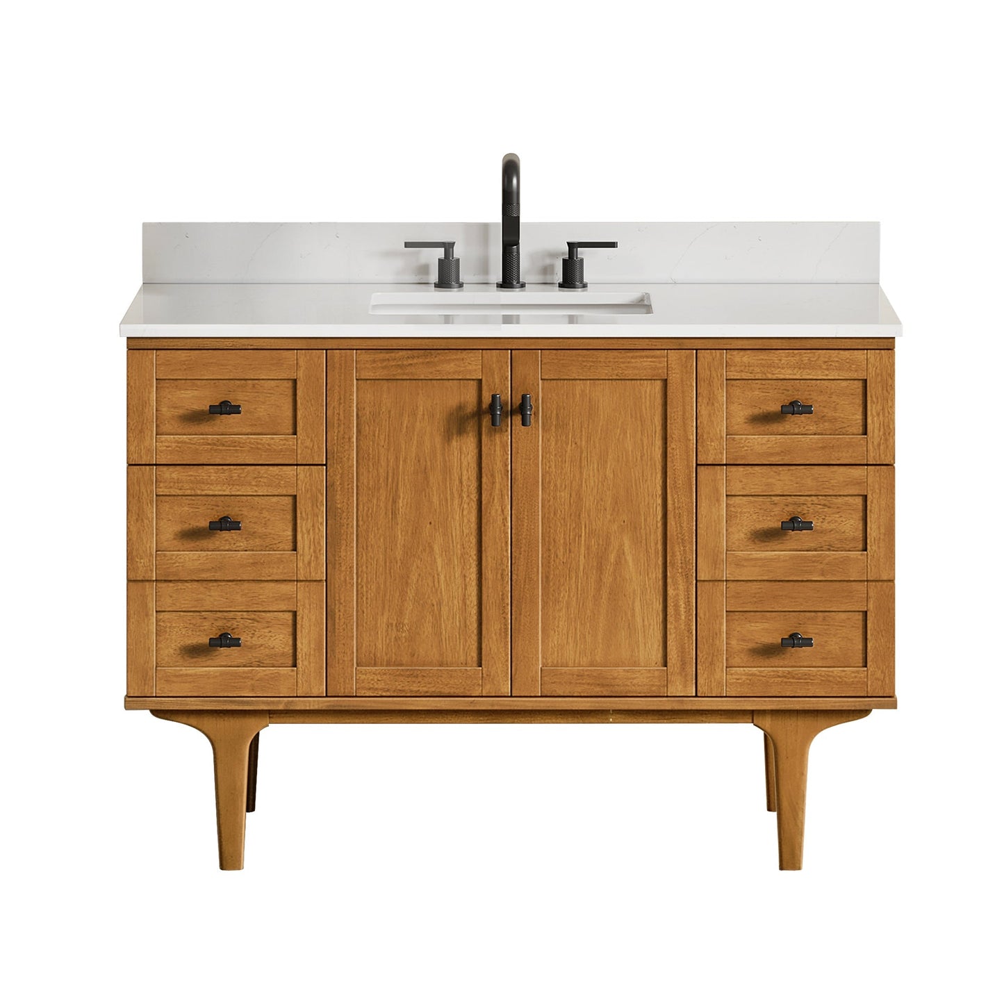 Altair Designs Orasia 36"/48"/60"/72" single/double vanity with top - 595036-MB-CMQ-NM