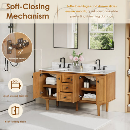 Altair Designs Orasia 36"/48"/60"/72" single/double vanity with top - 595036-MB-CMQ-NM