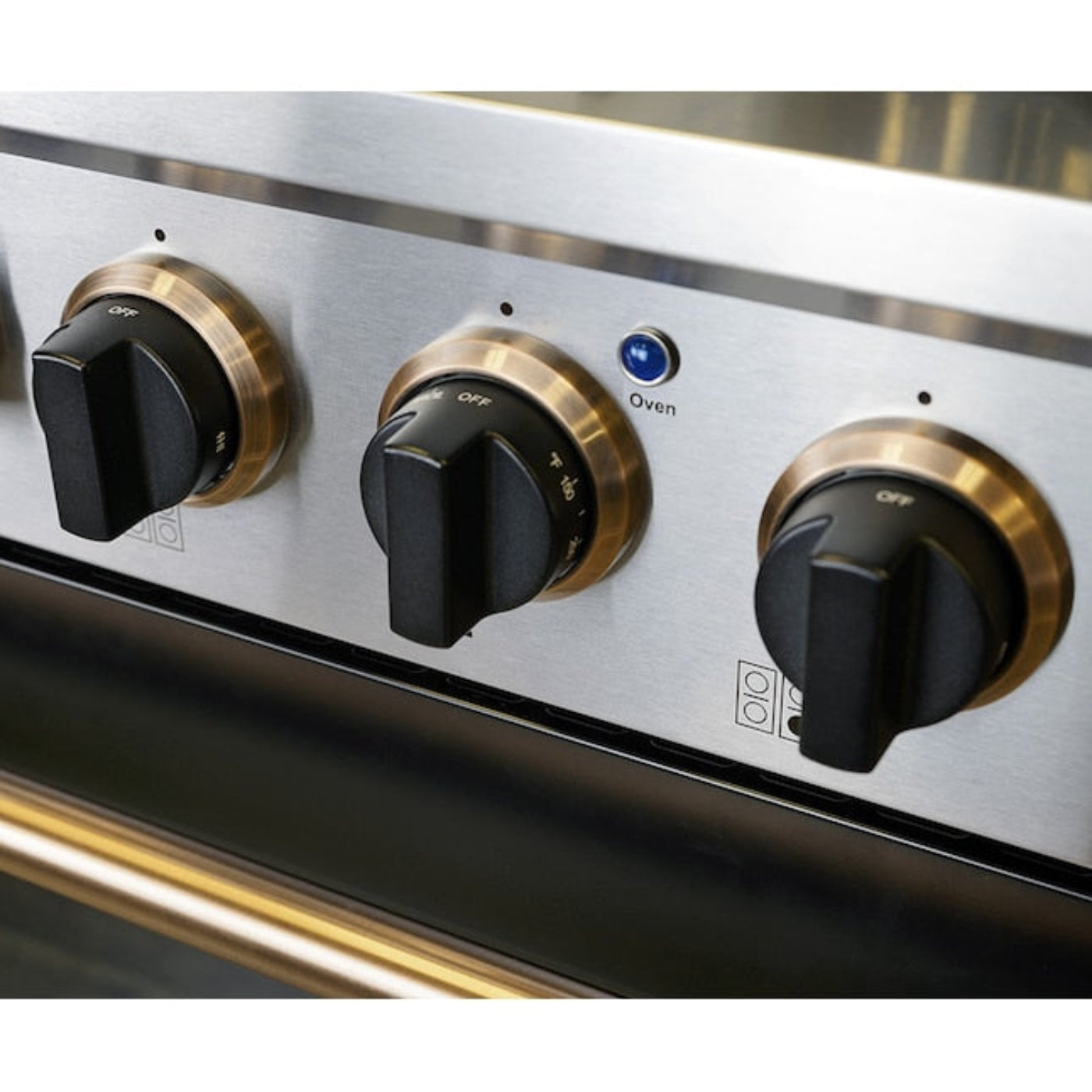 Kucht 30" Pro-Style Propane Gas Dual Fuel Range in Black with Gold Accents, KDF302/LP-K-GOLD - KDF302/LP-K-GOLD