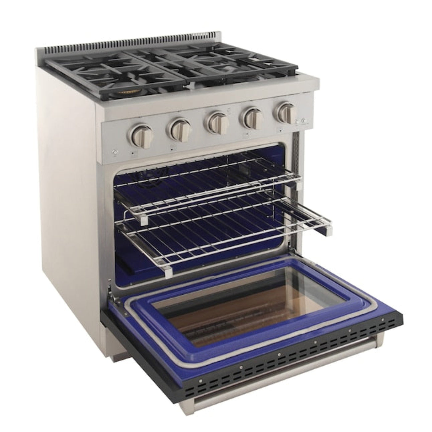 Kucht Professional 30" 4.2 cu. ft. Propane Gas Range in Cement Gray with True Simmer Burners, KFX3000X/LP-GY - KFX3000X/LP-GY