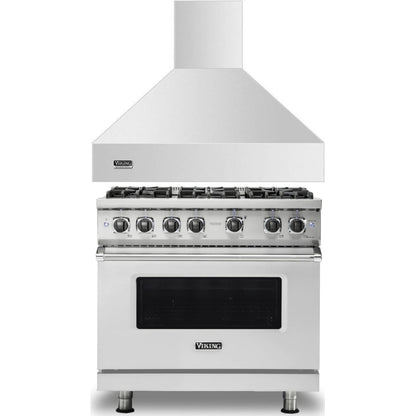 Viking 2-Piece Package 36 Inch Freestanding Professional Gas Range and 36 Inch Wall Mount Range Hood - VGR5366BSSLP