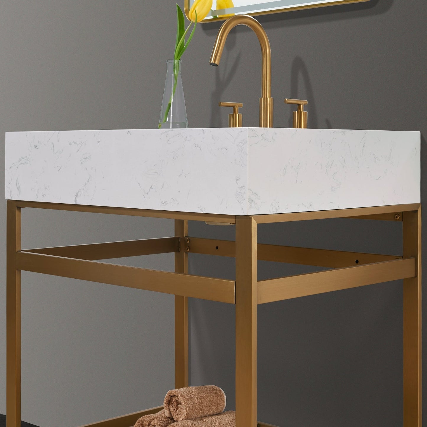 Altair Designs 30" single vanity with top - 68030-AWAP-MB-NM