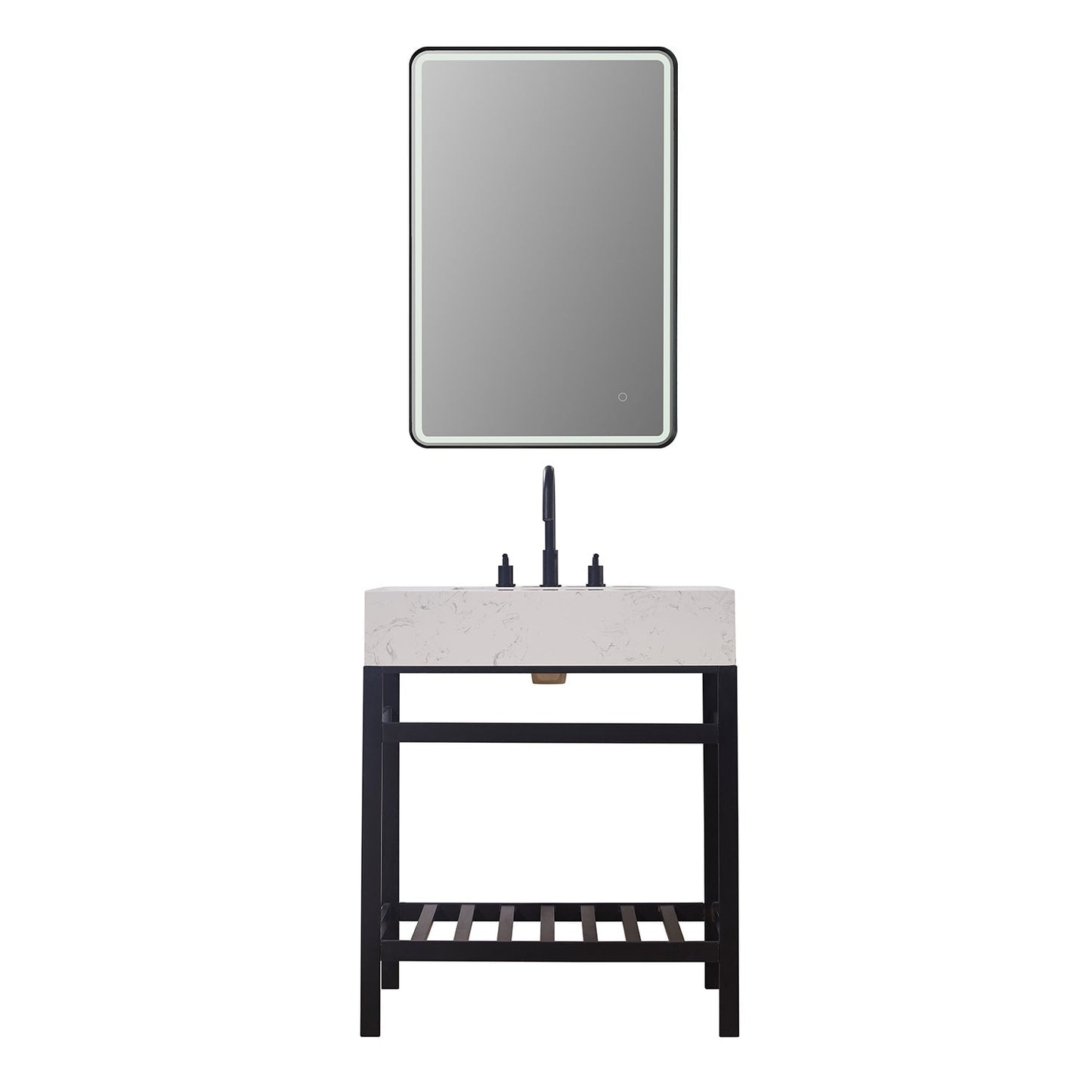 Altair Designs 30" single vanity with top - 68030-AWAP-MB-NM