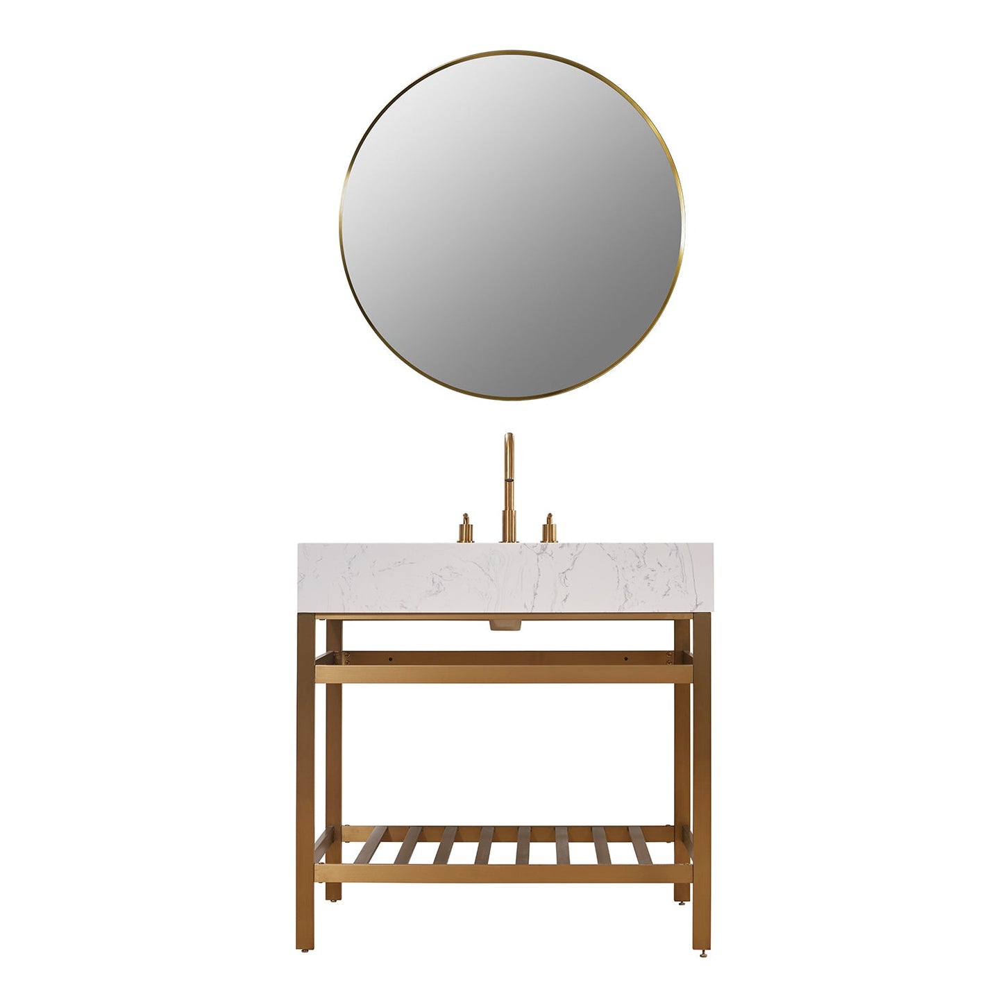 Altair Designs 36" single vanity with top - 68036-AWAP-MB-NM