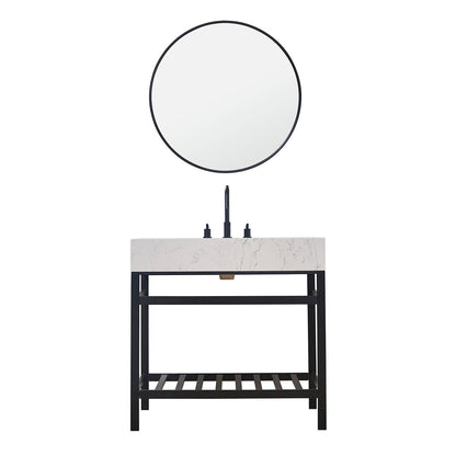 Altair Designs 36" single vanity with top - 68036-AWAP-MB-NM