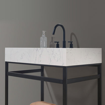 Altair Designs 36" single vanity with top - 68036-AWAP-MB-NM
