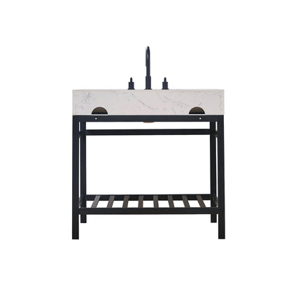 Altair Designs 36" single vanity with top - 68036-AWAP-MB-NM