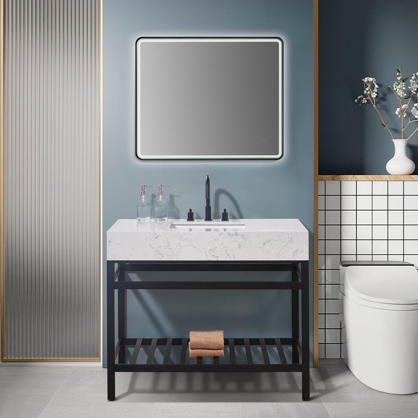 Altair Designs Merano 42" single vanity with top - 68042-AWAP-MB-NM Price
