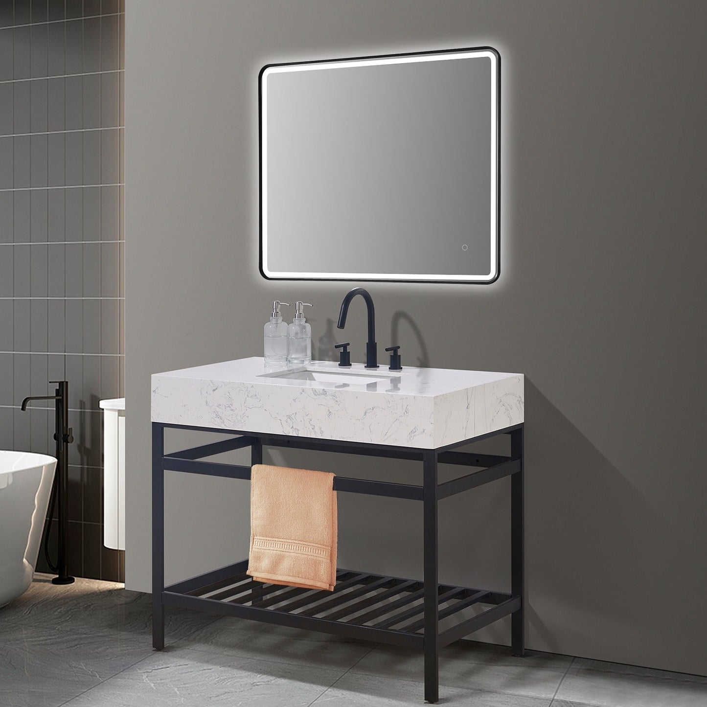 Altair Designs Merano 42" single vanity with top - 68042-AWAP-MB-NM Price