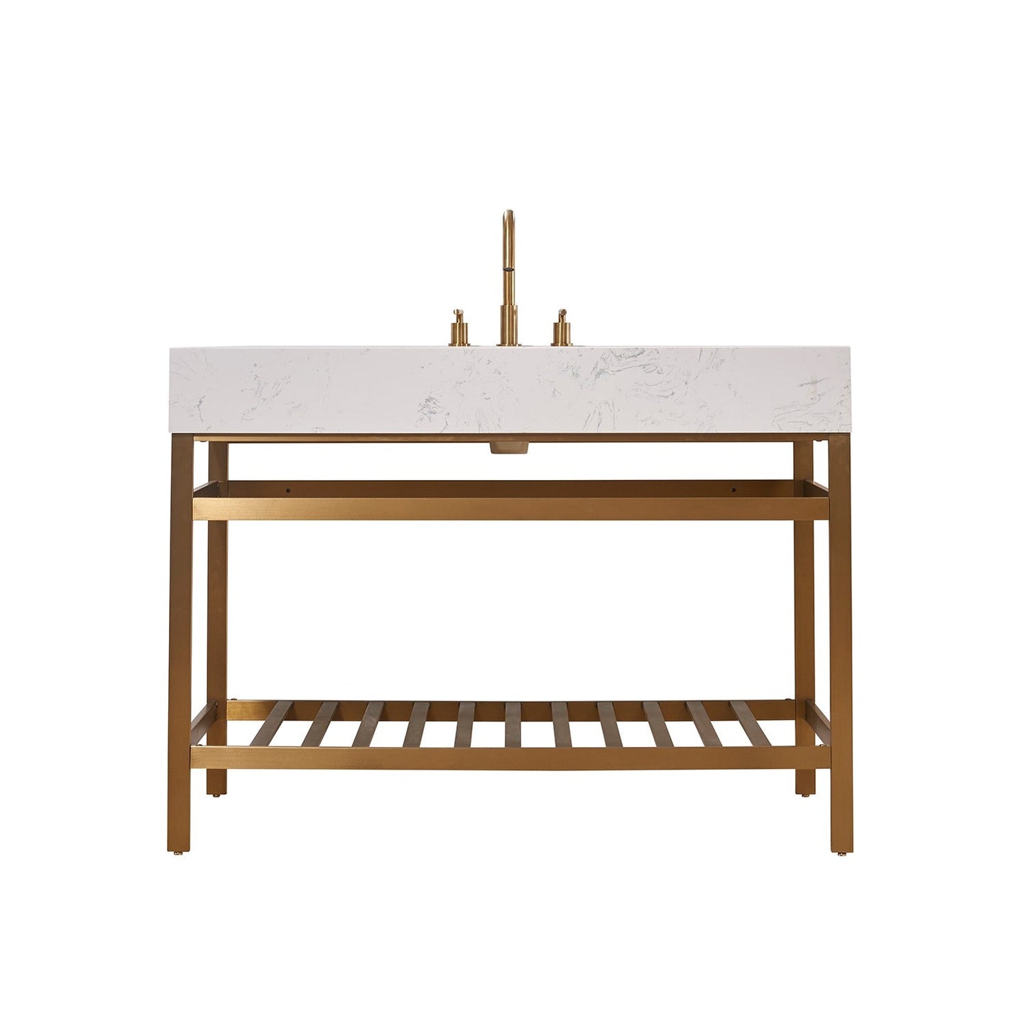 Altair Designs 48" single vanity with top - 68048-AWAP-MB-NM