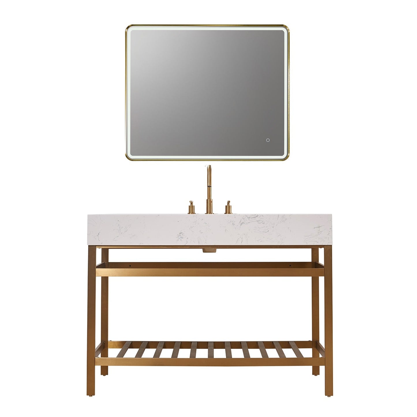 Altair Designs 48" single vanity with top - 68048-AWAP-MB-NM