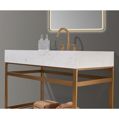 Altair Designs 48" single vanity with top - 68048-AWAP-MB-NM