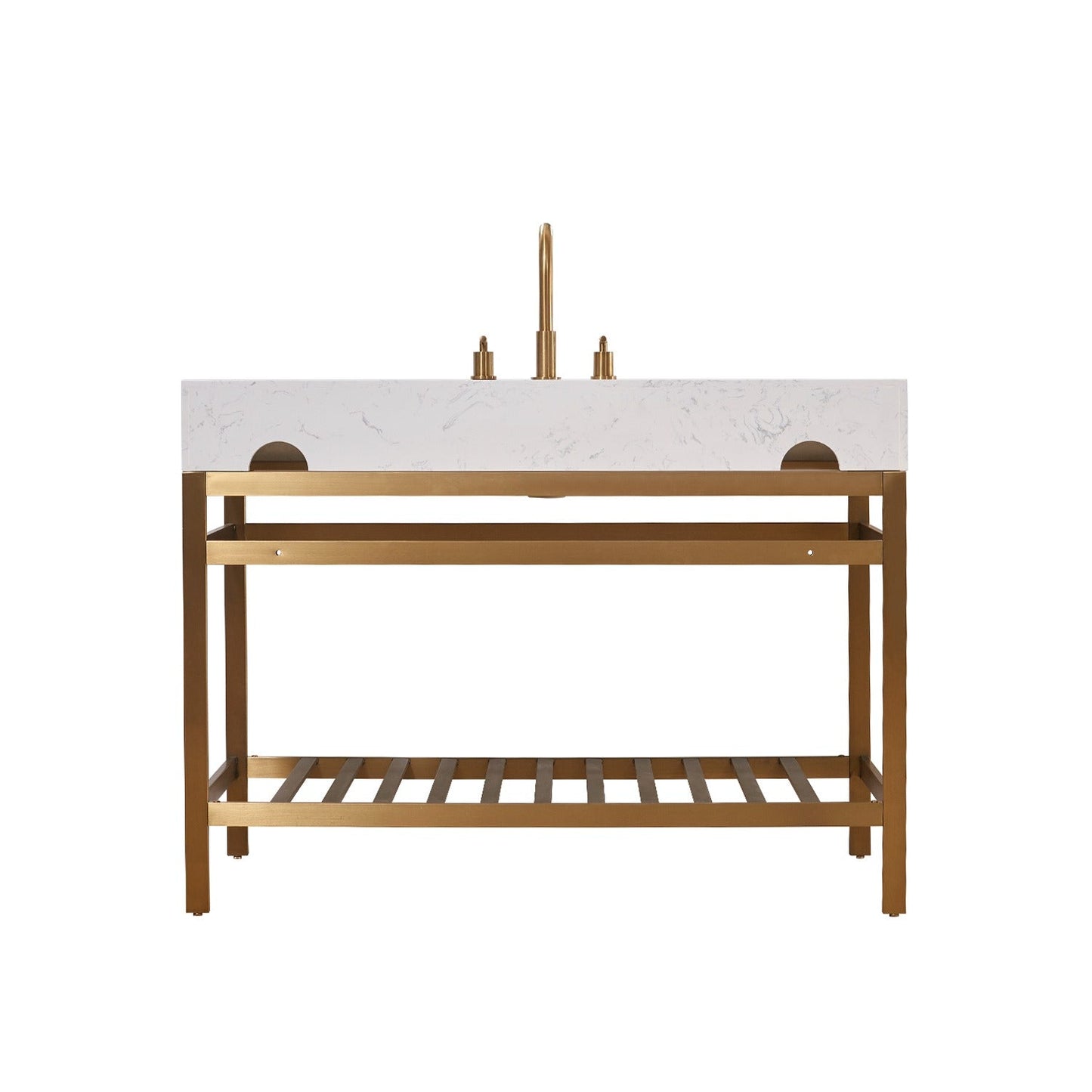 Altair Designs 48" single vanity with top - 68048-AWAP-MB-NM