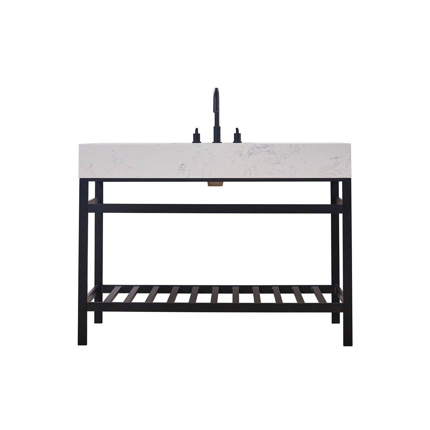 Altair Designs 48" single vanity with top - 68048-AWAP-MB-NM