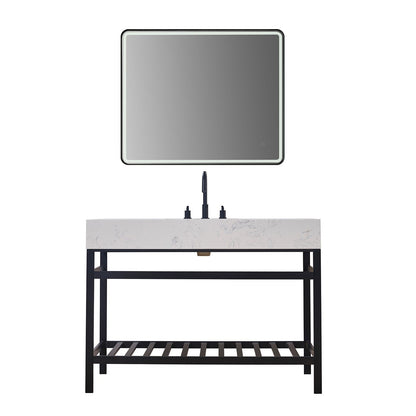Altair Designs 48" single vanity with top - 68048-AWAP-MB-NM