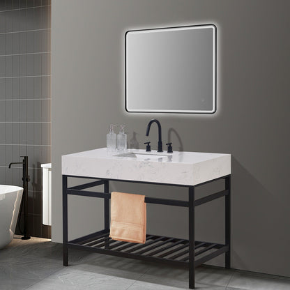 Altair Designs 48" single vanity with top - 68048-AWAP-MB-NM