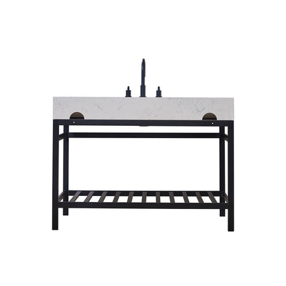 Altair Designs 48" single vanity with top - 68048-AWAP-MB-NM