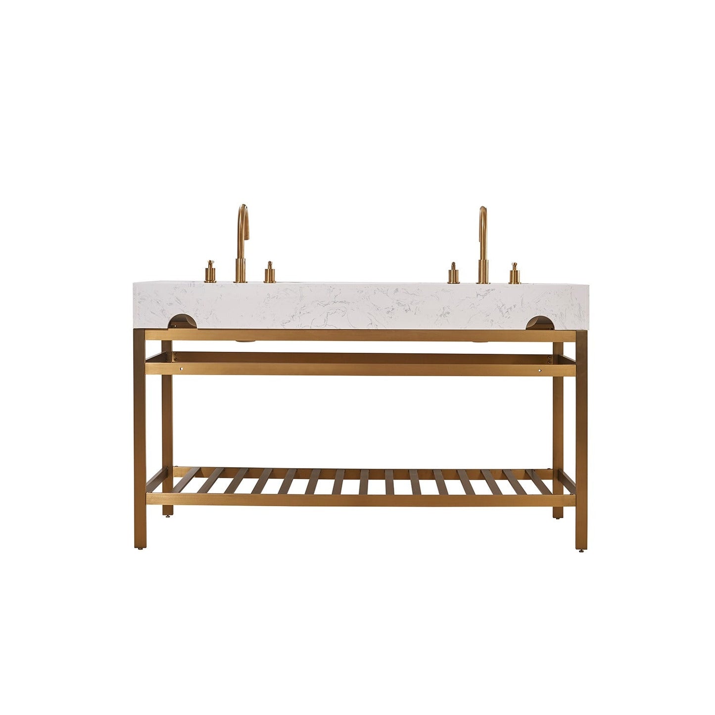 Altair Designs 60" double vanity with top - 68060-AWAP-MB-NM