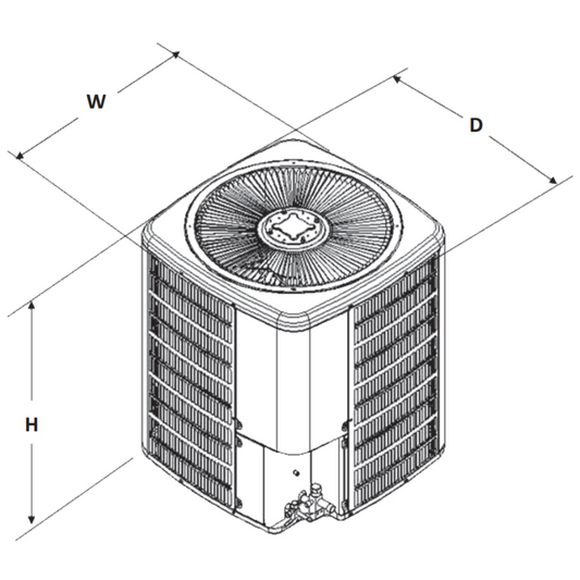 Goodman - 2 Ton/24,000 BTU Air Conditioner Condenser - SEER2 15.2 - Single Stage - R32 - GLXS5BA2410