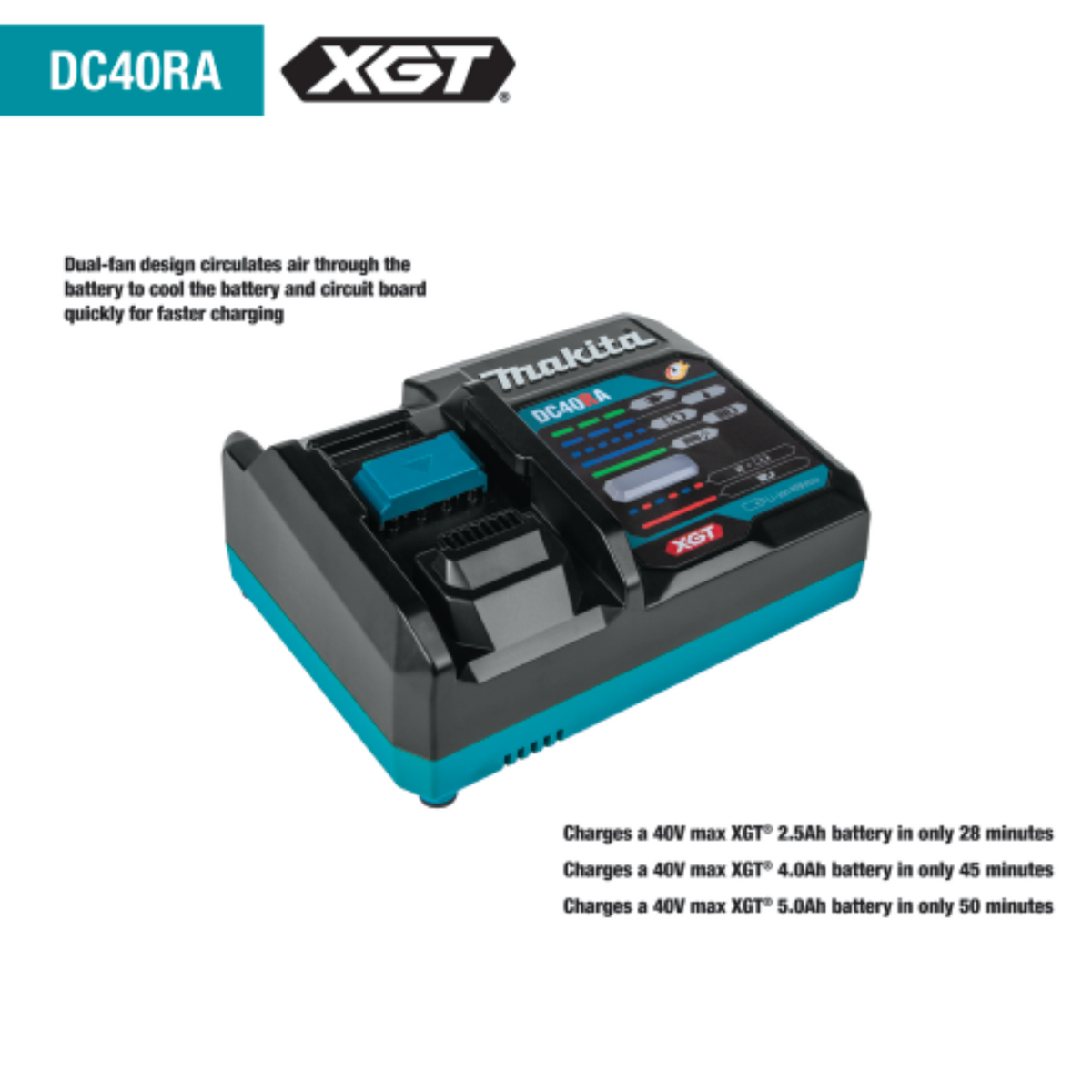 Makita 40V max XGT Brushless Cordless 4‑Sp. High‑Torque 1" Sq. Drive D‑Handle Extended Anvil Impact Wrench kit w/ Friction Ring (5.0Ah) - GWT10T
