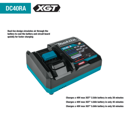 Makita 40V max XGT Brushless Cordless 4‑Speed High‑Torque 1/2" Sq. Drive Impact Wrench Kit w/ Friction Ring Anvil  - GWT02D
