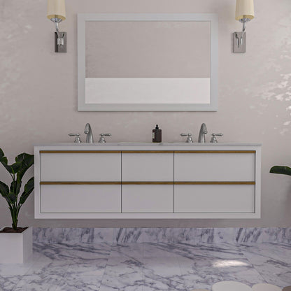 Altair Designs 48" single vanity with top - 534048-WH-AW-NM