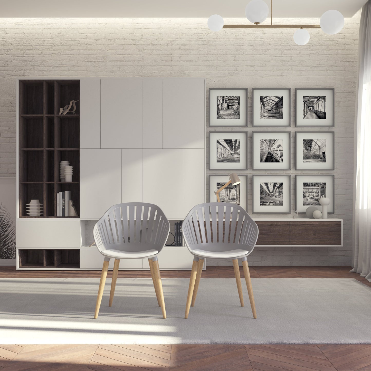 Midtown Concept Cannes White Eucalyptus Indoor Dining Chair - 4PC - SC CANNES GR_WH PAR Price