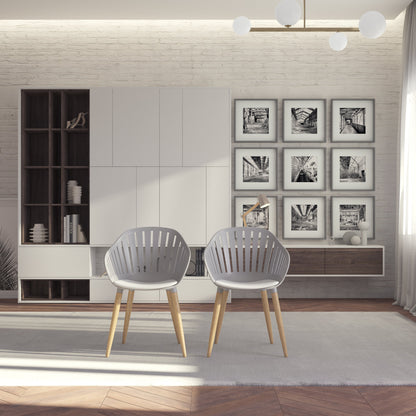 Midtown Concept Cannes White Eucalyptus Indoor Dining Chair - 4PC - SC CANNES GR_WH PAR Price