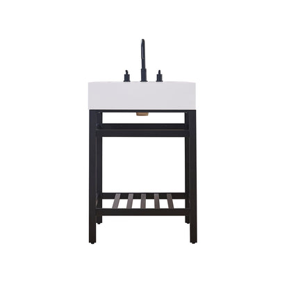 Altair Designs 24" single vanity with top - 70024-SWAP-MB-NM