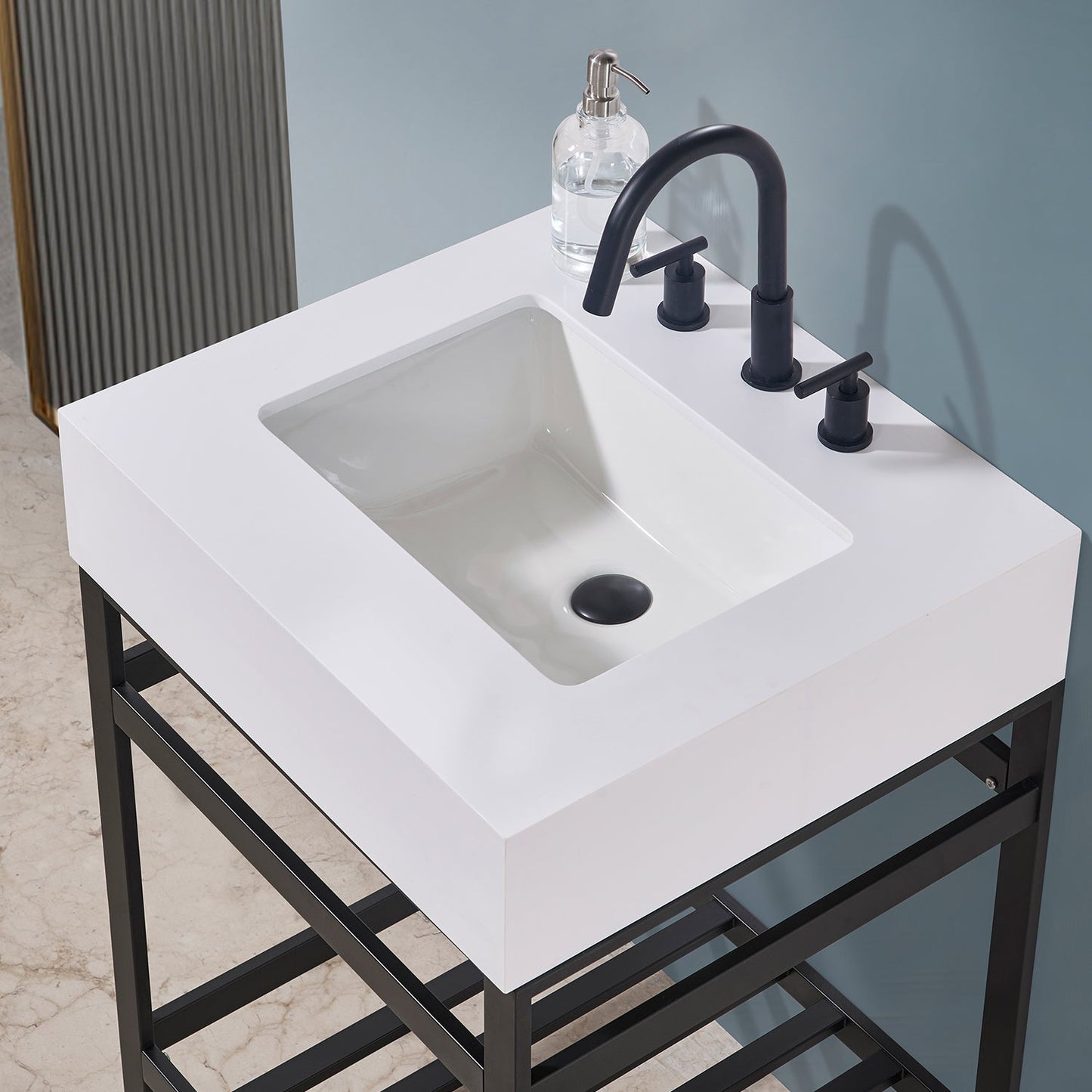 Altair Designs 24" single vanity with top - 70024-SWAP-MB-NM