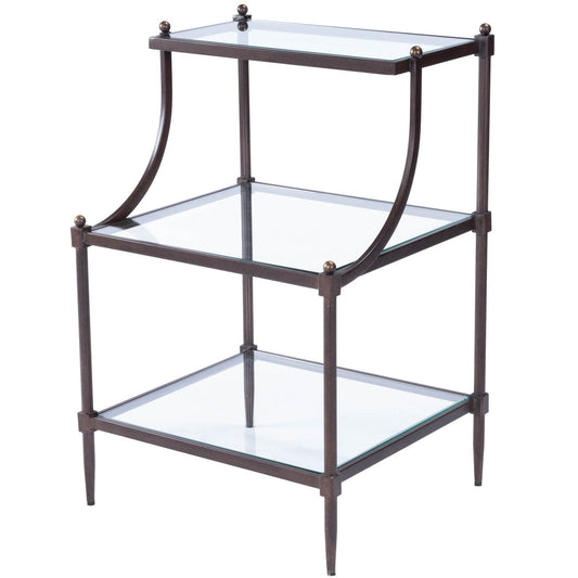 Butler Specialty Company Peninsula Metal & Glass Side Table, Bronze -  7015030