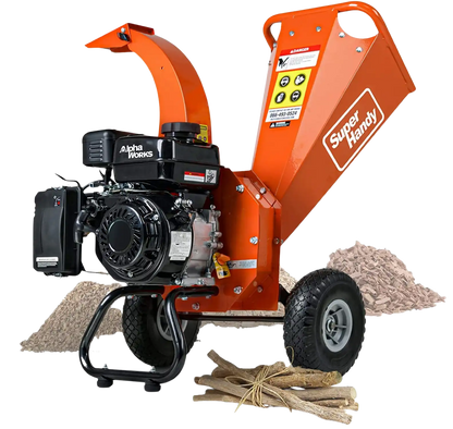 Super Handy GCAO006 Mini Wood Chipper Shredder Mulcher 3" Max Capacity with 7HP 212cc Engine New Canada Only - GCAO006