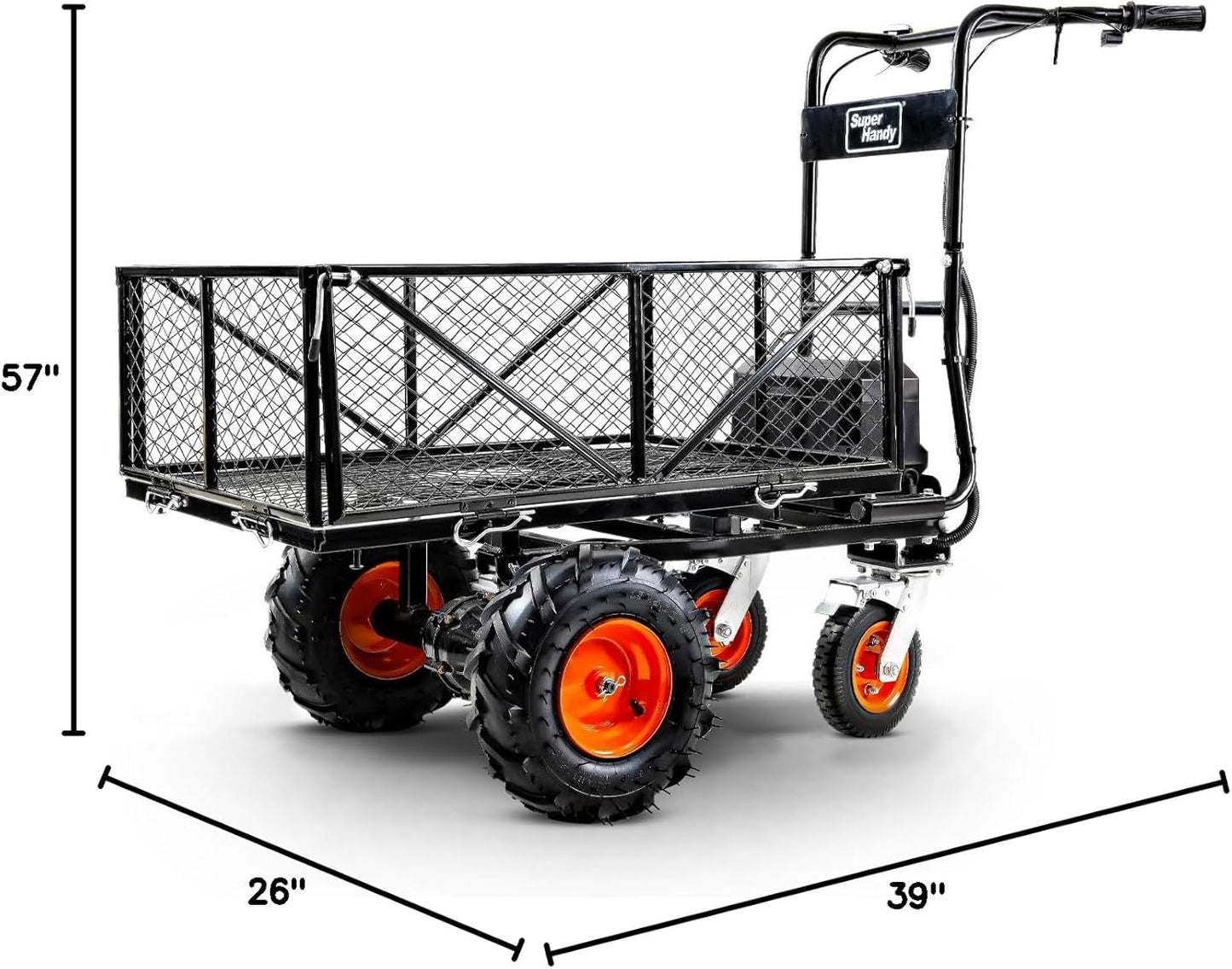 Super Handy GUO122 48V 2Ah 660 lb Working Capacity Electric Utility Power Wagon New - GUO122