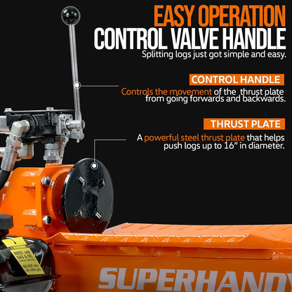 Super Handy GCAO023 Log Splitter 20-Ton Horizontal Portable Gas 7HP Engine New Canada Only - GCAO023