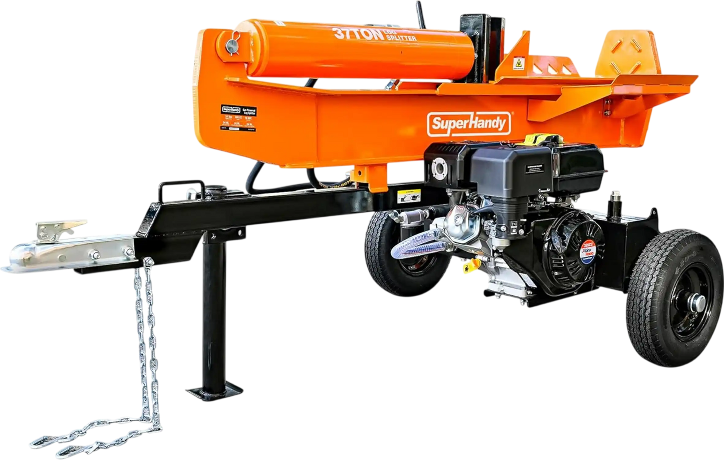 Super Handy GUT200 Log Splitter 37 Ton Full Beam Vertical/Horizontal 389cc Gas Towable New - GUT200